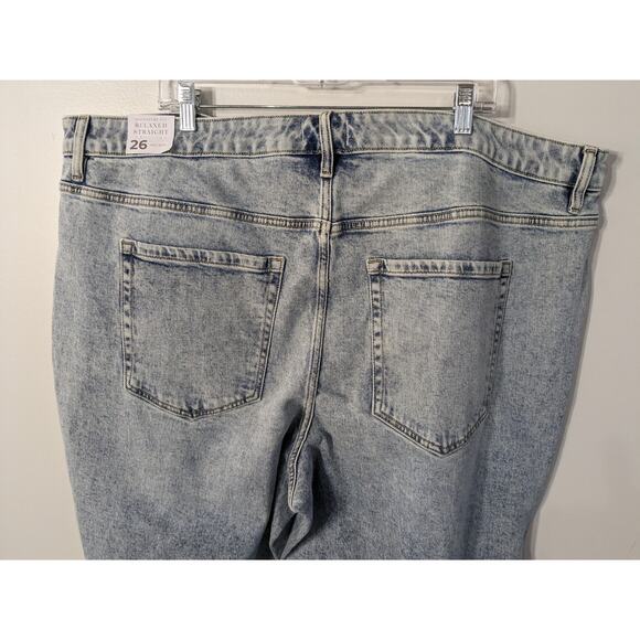 Lane Bryant Relaxed Straight Signature Fit Stonewash Jeans Size 26 Flex Magic - Picture 4 of 13